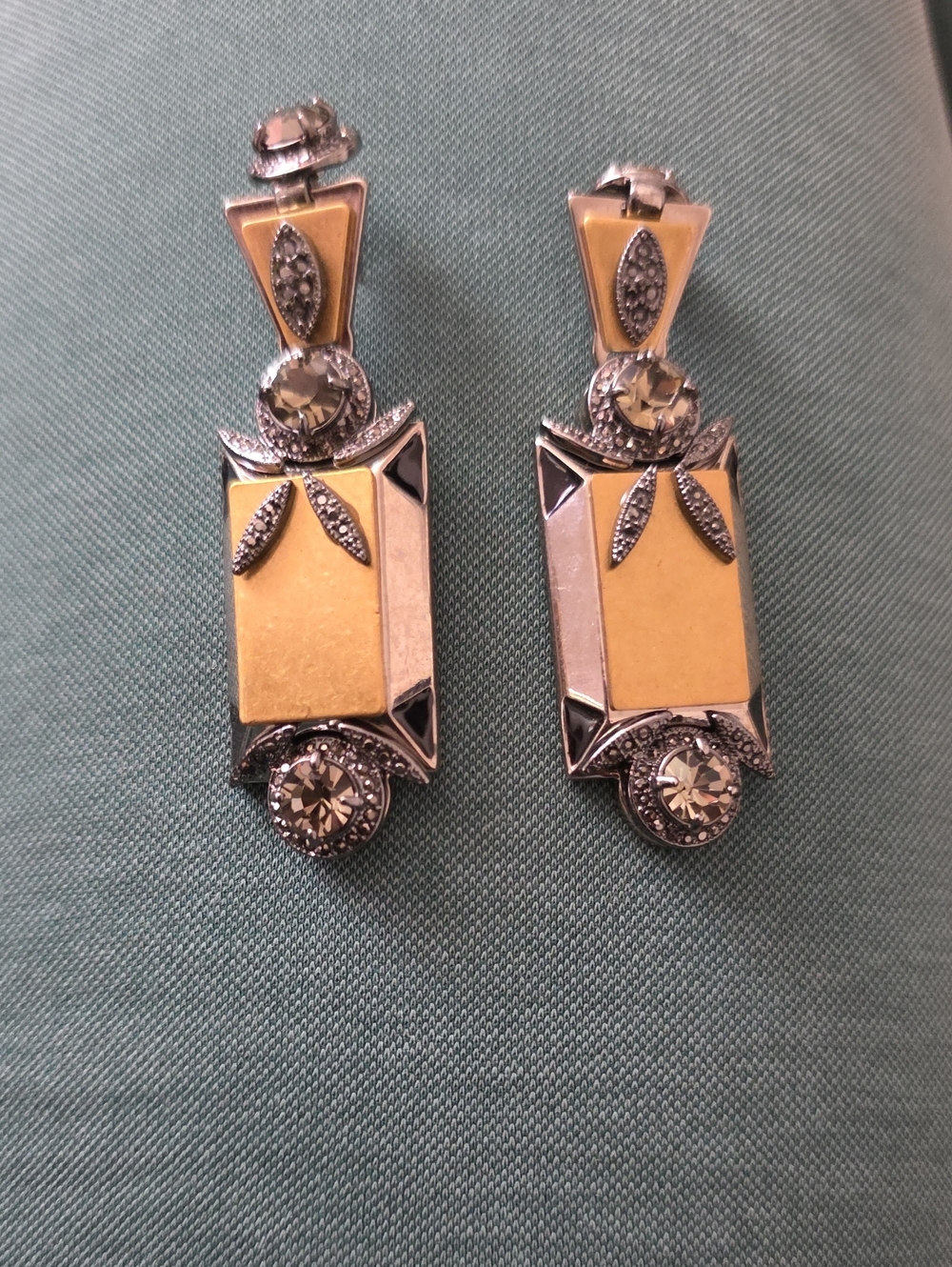 J.crew Silver Art Deco Drop Earrings - Women Jewelry - Picture 2 of 8